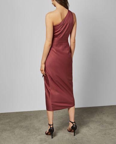  TED BAKER - Đầm midi dáng quấn lệch vai Gabie 