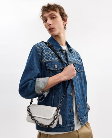  COACH - Túi đeo chéo nam phom chữ nhật Charter 