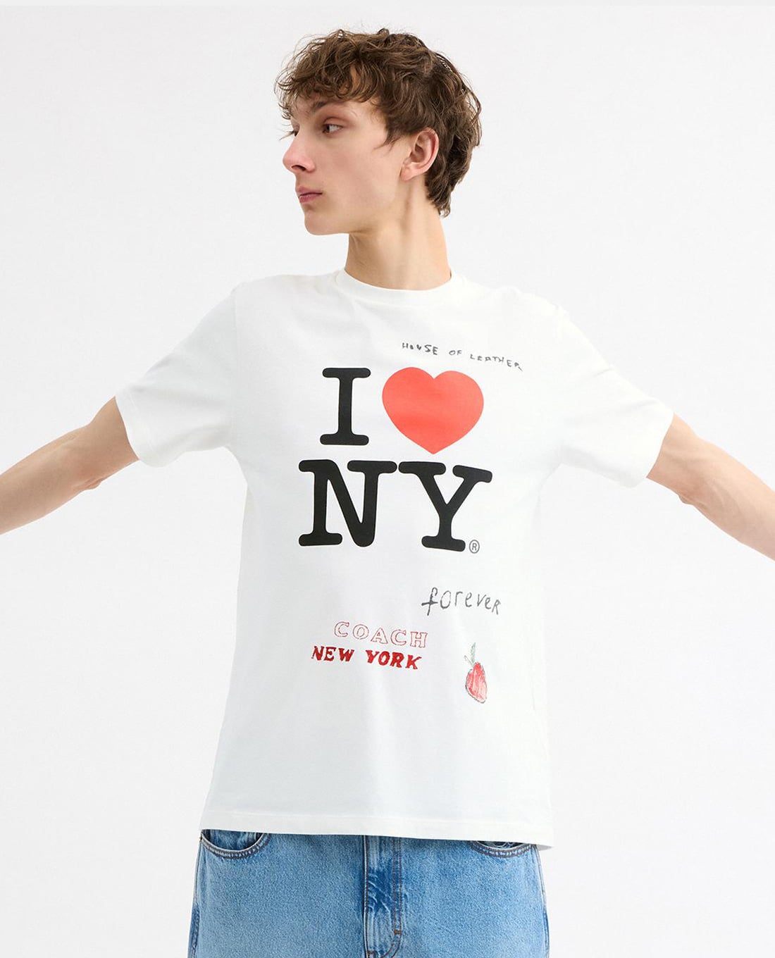 COACH - Áo thun nam cổ tròn tay ngắn New York