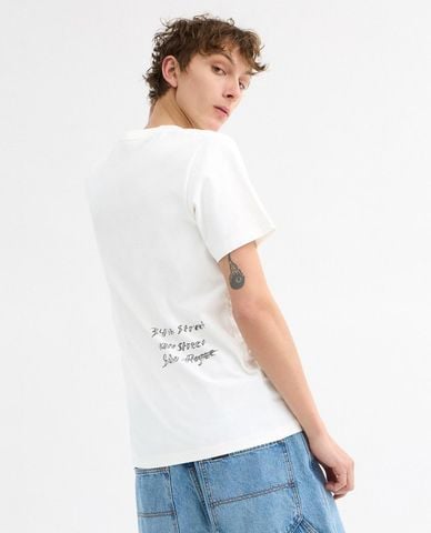  COACH - Áo thun nam cổ tròn tay ngắn New York 