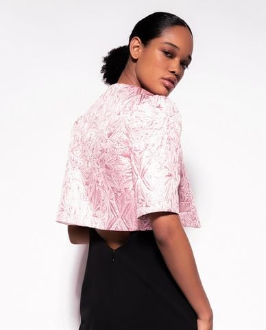  PINKO - Áo khoác nữ ngắn tay phom croptop Casilda 