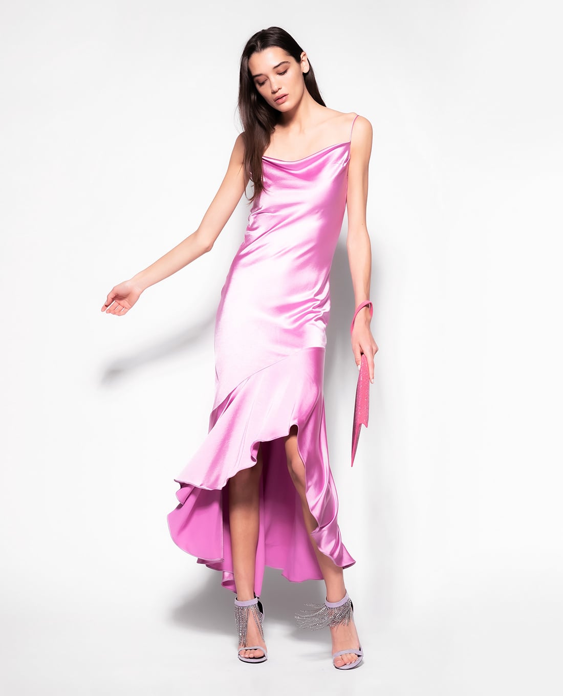 PINKO - Đầm dự tiệc hai dây cổ đổ La Rosas