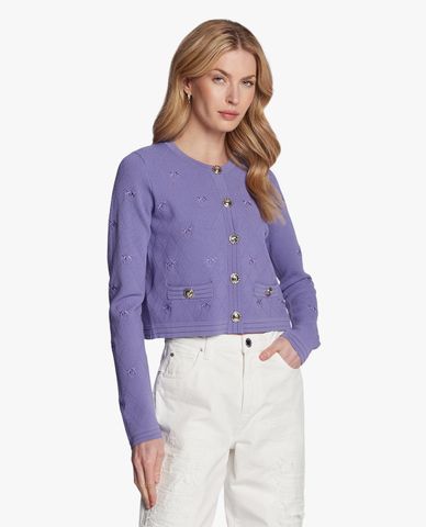  PINKO - Áo khoác cardigan phom ngắn tay dài Navarra 