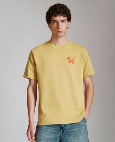  URBAN REVIVO - Áo thun nam cổ tròn tay ngắn Printed Loose 