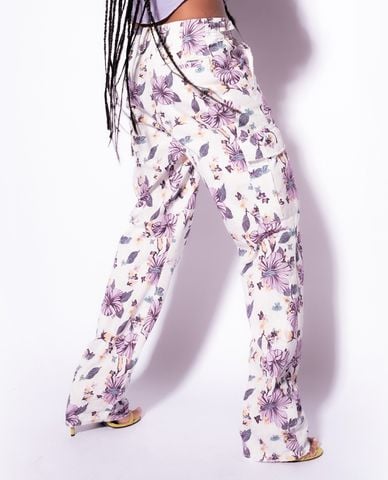  PINKO - Quần nữ ống đứng họa tiết hoa Cordata 