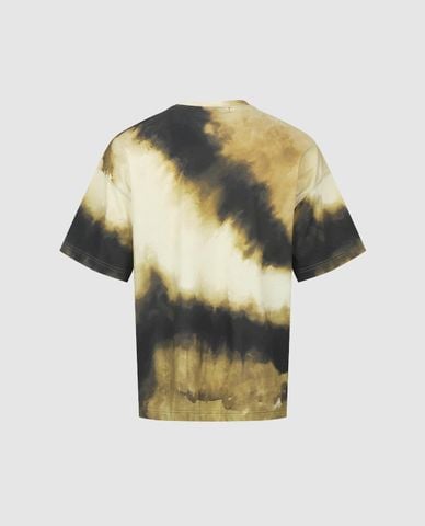  URBAN REVIVO - Áo thun nam cổ tròn tay ngắn phối màu độc đáo 