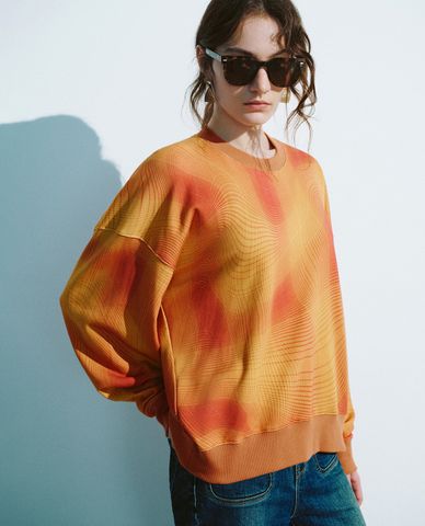  URBAN REVIVO - Áo sweatshirt nữ cổ tròn tay dài Oversized 