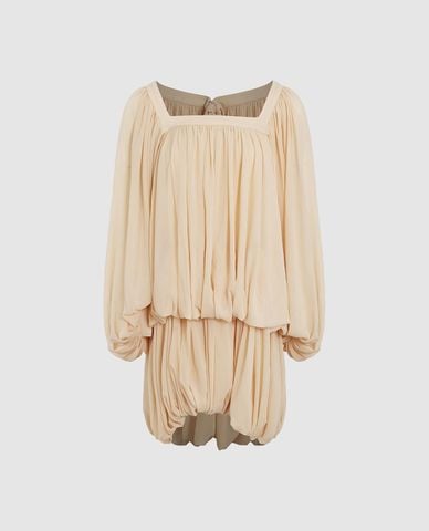  URBAN REVIVO - Đầm xếp tầng mini cổ vuông Balloon 