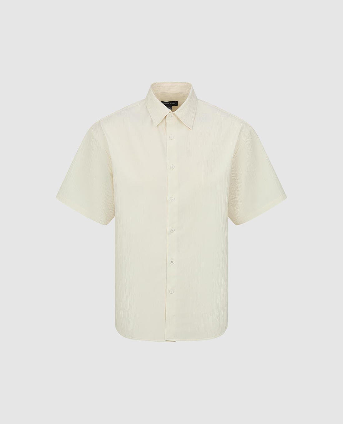 URBAN REVIVO - Áo sơ mi nam cổ bẻ tay ngắn trẻ trung