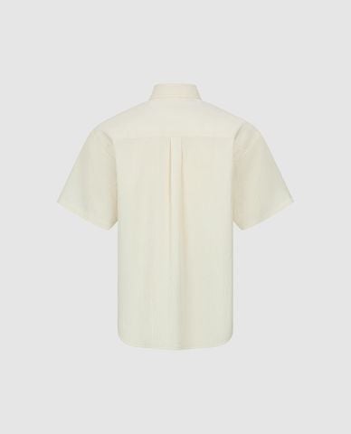  URBAN REVIVO - Áo sơ mi nam cổ bẻ tay ngắn trẻ trung 