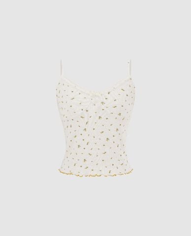  URBAN REVIVO - Áo hay dây nữ in hoa thời thượng 