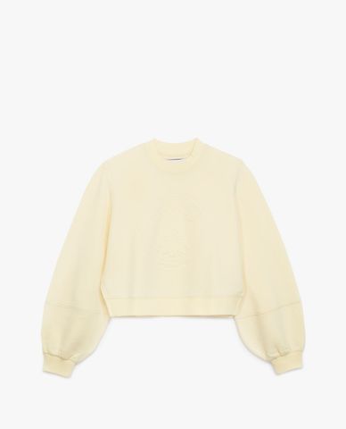  THE KOOPLES - Áo sweatshirt nữ cổ tròn tay dài Embossed Logo 