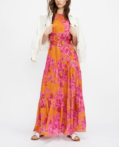  TED BAKER - Đầm maxi sát nách họa tiết hoa Bambia 