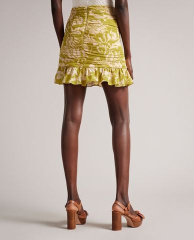  TED BAKER - Chân váy phom ôm mini nhún bèo Ariyel 