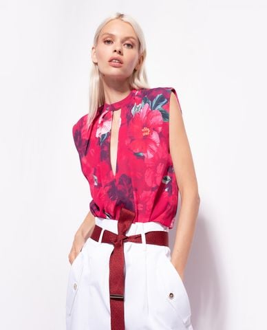  PINKO - Áo sát nách nữ cổ tròn Buffo 