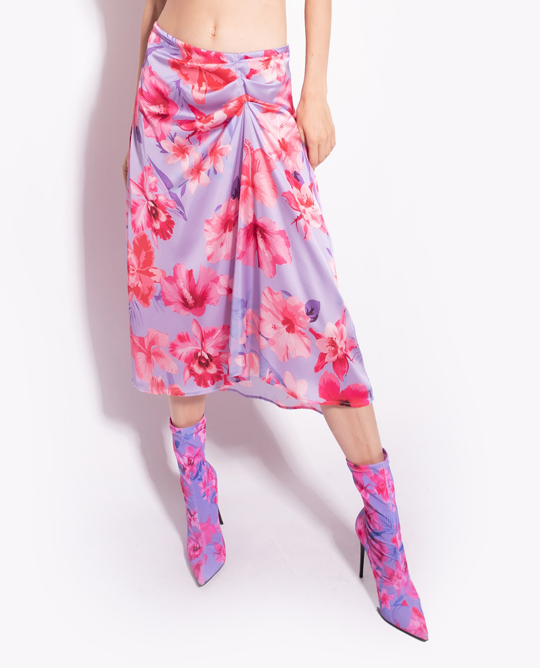 PINKO - Váy midi xếp nếp Guardabile