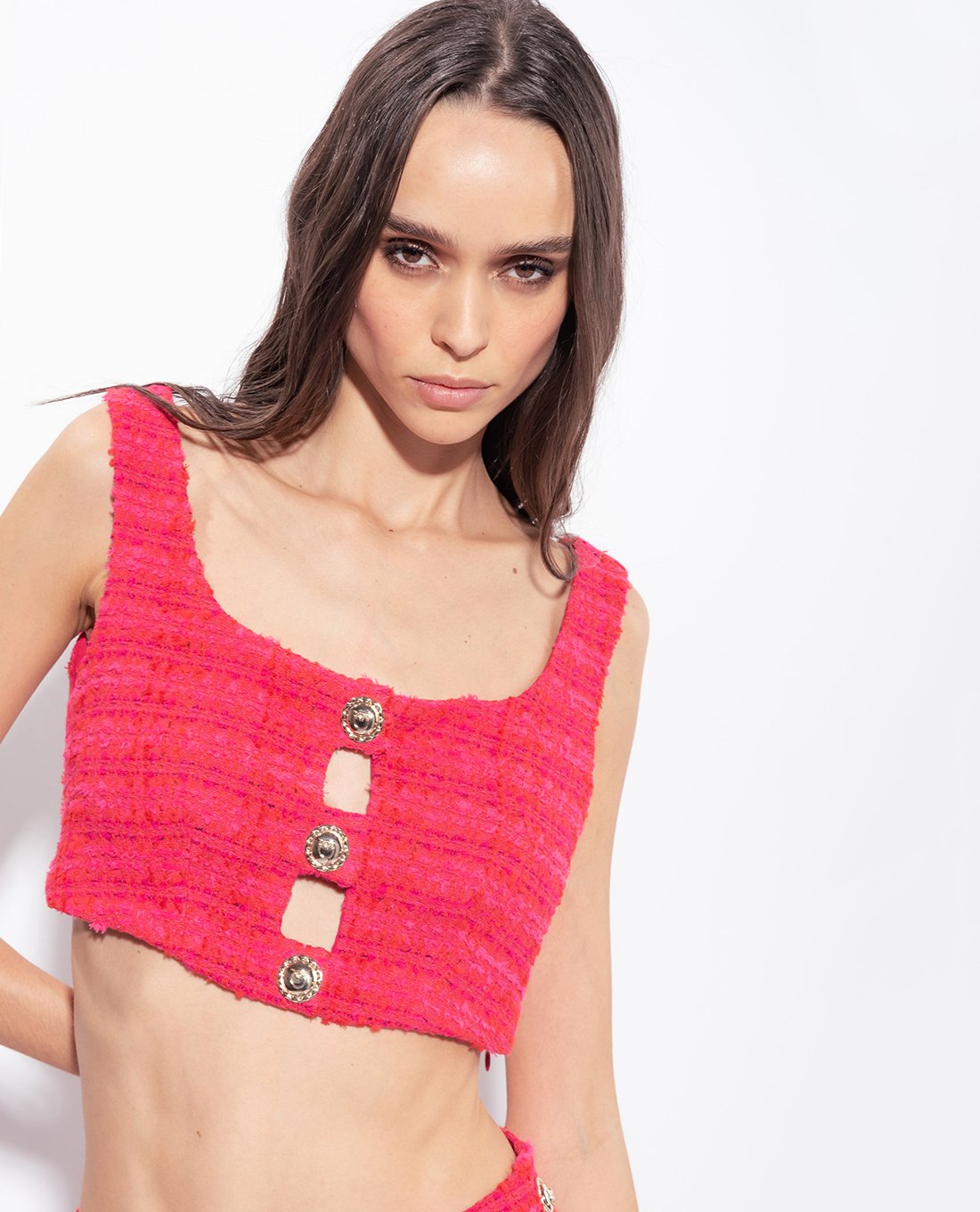 PINKO - Áo croptop nữ hai dây Tremendo