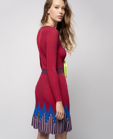  PINKO - Đầm midi cổ tròn dài tay phom ôm Enfer 