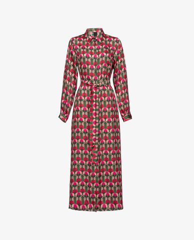  PINKO - Đầm maxi sơ mi tay dài Azzurra 