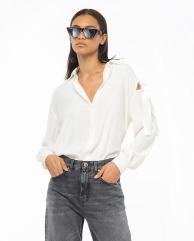  PINKO - Áo sơ mi nữ phom suông tay dài Cuciny 