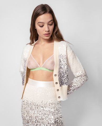  PINKO - Áo cardigan nữ cổ V tay dài Ibias 