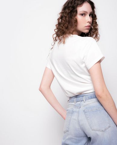  PINKO - Áo thun nữ ngắn tay Rainbow Print 