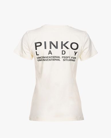  PINKO - Áo thun nữ cổ tròn tay ngắn Bussolotto 