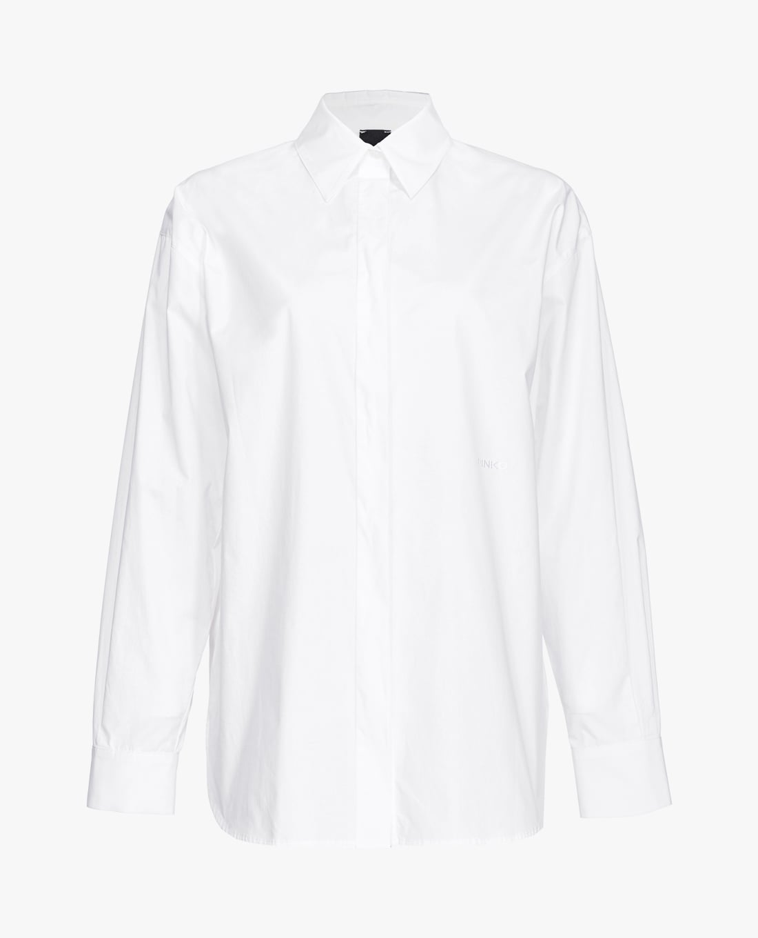 PINKO - Áo sơ mi cổ bẻ tay dài phối nút Bridport