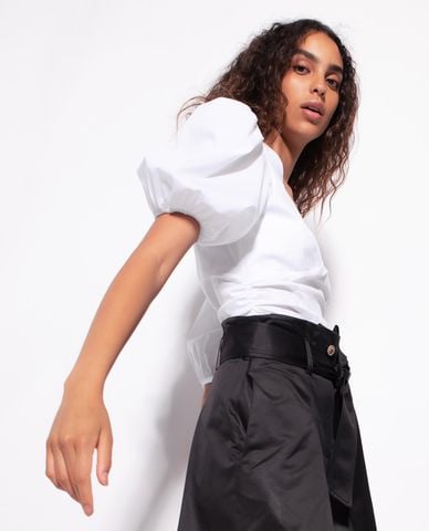  PINKO - Áo kiểu nữ cổ V tay phồng Buono 