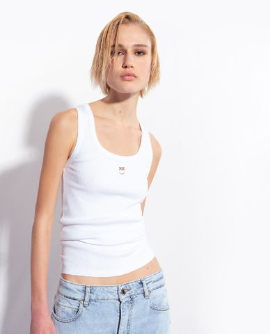  PINKO - Áo sát nách nữ phom ôm Calcolatore 