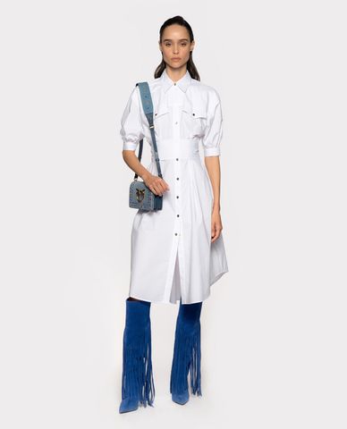  PINKO - Đầm sơ mi midi tay lững hiện đại Abbigliato 