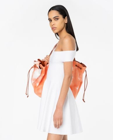  PINKO - Đầm mini phom ôm vai chéo Bletilla 