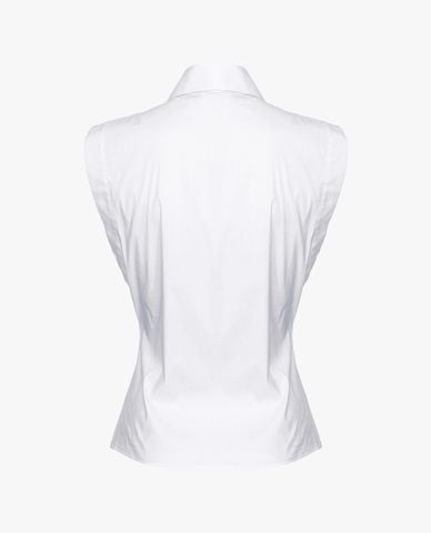  PINKO - Áo sơ mi sát nách cổ bẻ phối nút Clio 