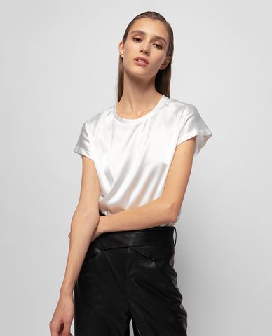  PINKO - Áo kiểu nữ ngắn tay Stretch Satin 