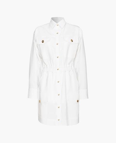  PINKO - Đầm sơ mi mini tay dài nhấn eo 