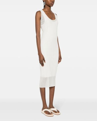  PINKO - Đầm sát nách midi phom ôm phối lưới Dune 