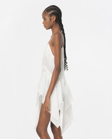  PINKO - Đầm hai dây mini phối tua rua Ailo 