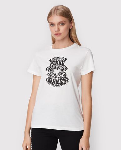  PINKO - Áo thun nữ cổ tròn tay ngắn Acquasparta 3 