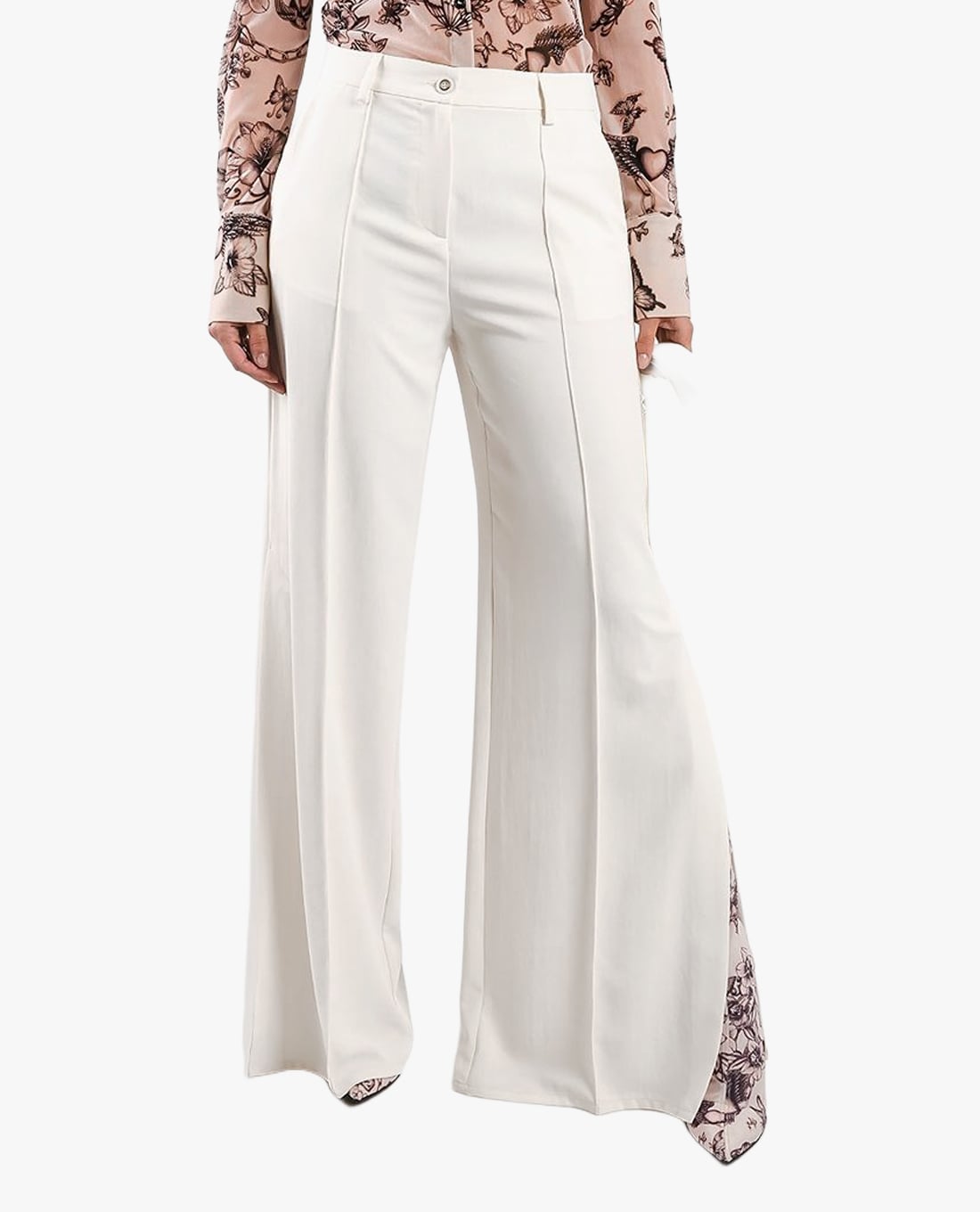 PINKO - Quần nữ ống rộng lưng cao Pureza