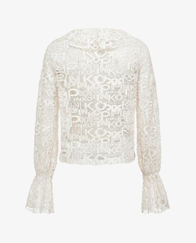  PINKO - Áo kiểu nữ cổ V tay dài thời trang Hierros 