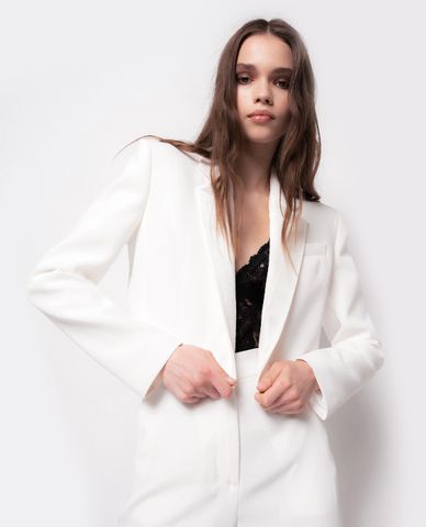  PINKO - Áo blazer nữ croptop tay dài Feijoa 