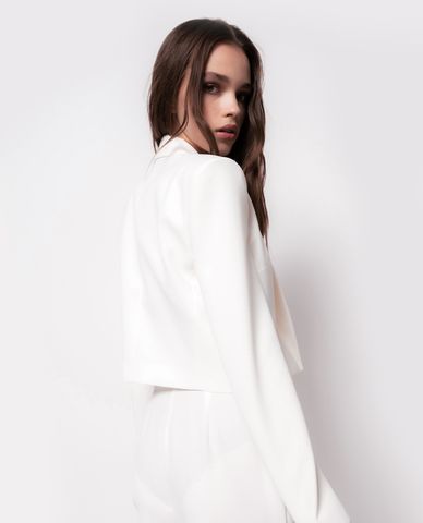  PINKO - Áo blazer nữ croptop tay dài Feijoa 