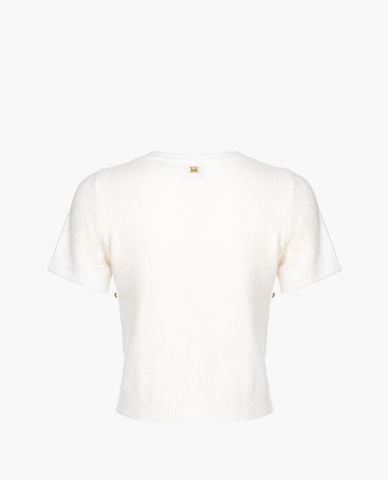  PINKO - Áo dệt kim nữ tay ngắn Medusa 