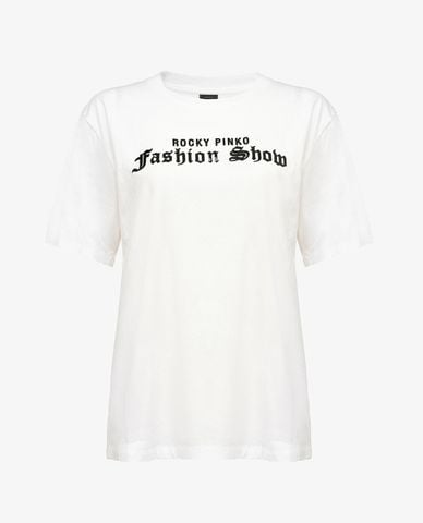  PINKO - Áo thun nữ tay ngắn phom suông Amasia 