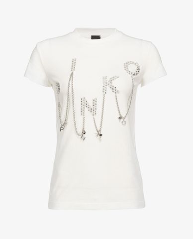  PINKO - Áo thun nữ tay ngắn phom ôm Daiano 