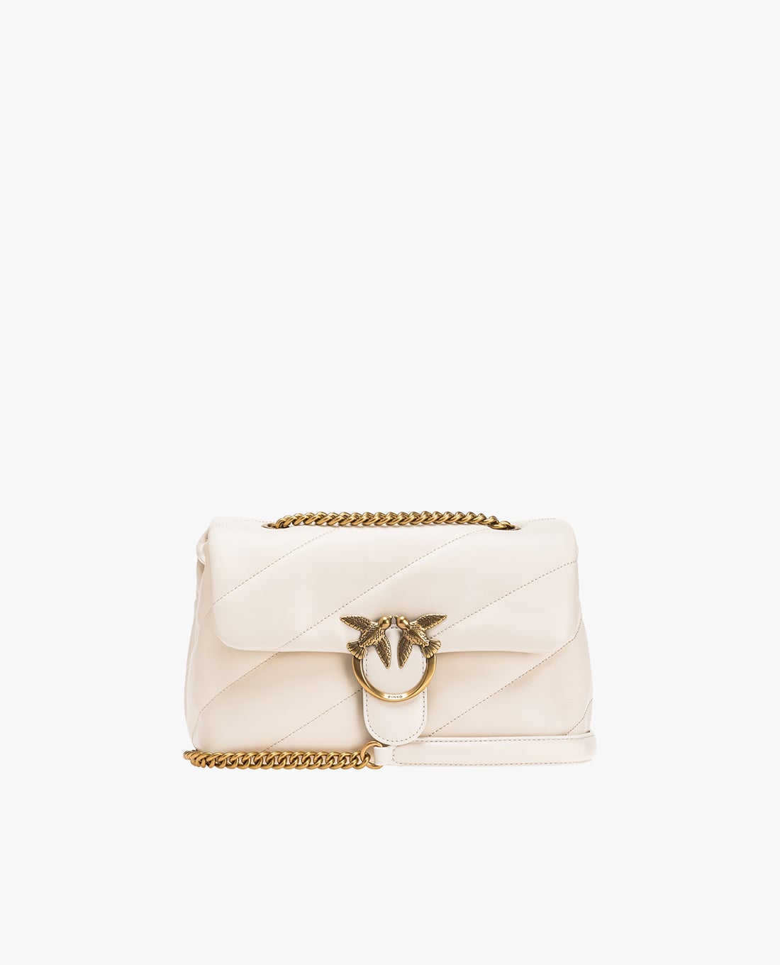 PINKO - Túi đeo chéo phom chữ nhật nắp gập chần bông Classic Love