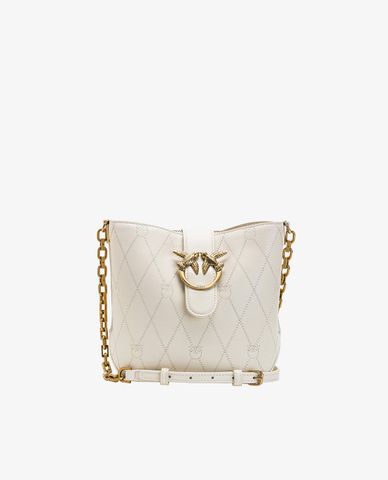  PINKO - Túi đeo chéo nữ phom hình vuông thời trang Love Bucket 