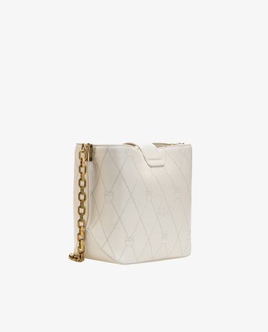  PINKO - Túi đeo chéo nữ phom hình vuông thời trang Love Bucket 