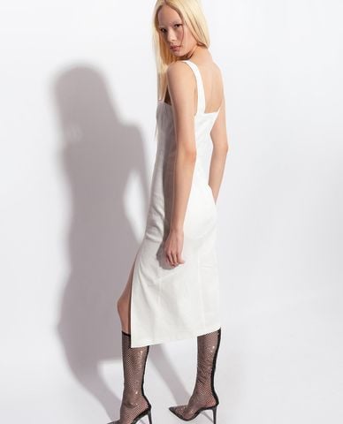  PINKO - Đầm hai dây midi xẻ tà nữ tính Amichevole 