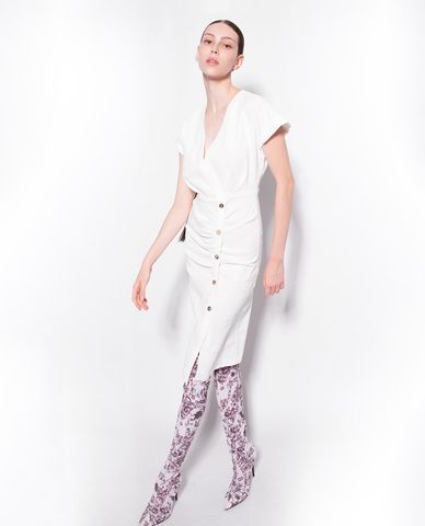  PINKO - Đầm sơ mi midi tay ngắn Agitato 